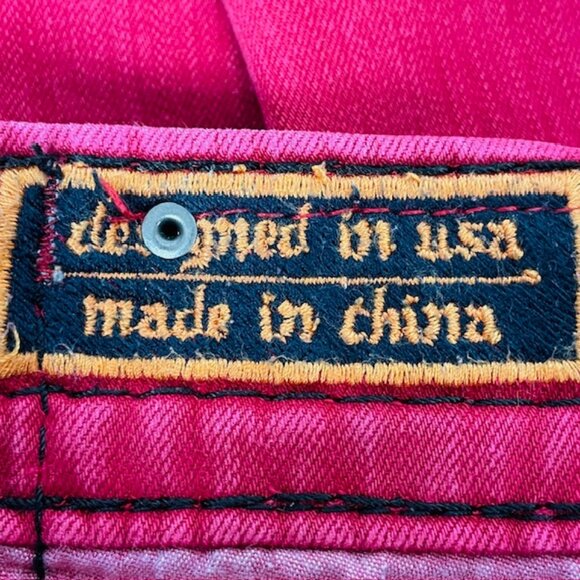 Rock Revival Penn Alternative Straight Flap Jeans Red Mens 32 x 33 Grunge Skater - Picture 7 of 9